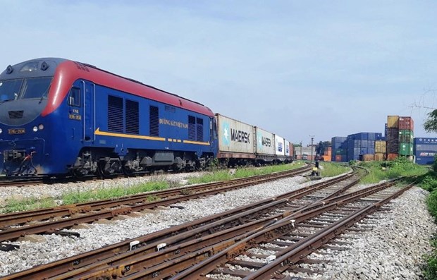 Container freight trains from Vietnam to Belgium help boost railway logistics services hinh anh 1