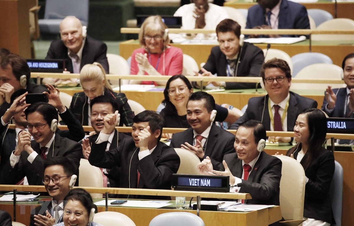 On the evening of June 7, 2019 (Vietnam time), the President of the UN General Assembly announced that Vietnam officially became a non-permanent member of the UN Security Council for the 2020-2021 term (Photo: VNA)