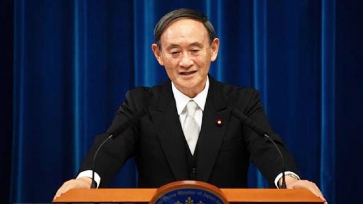 New Japanese Prime Minister Yoshihide Suga speaks at a press conference in Tokyo on September 16, 2020&amp;#10;(Source: AFP / VNA)